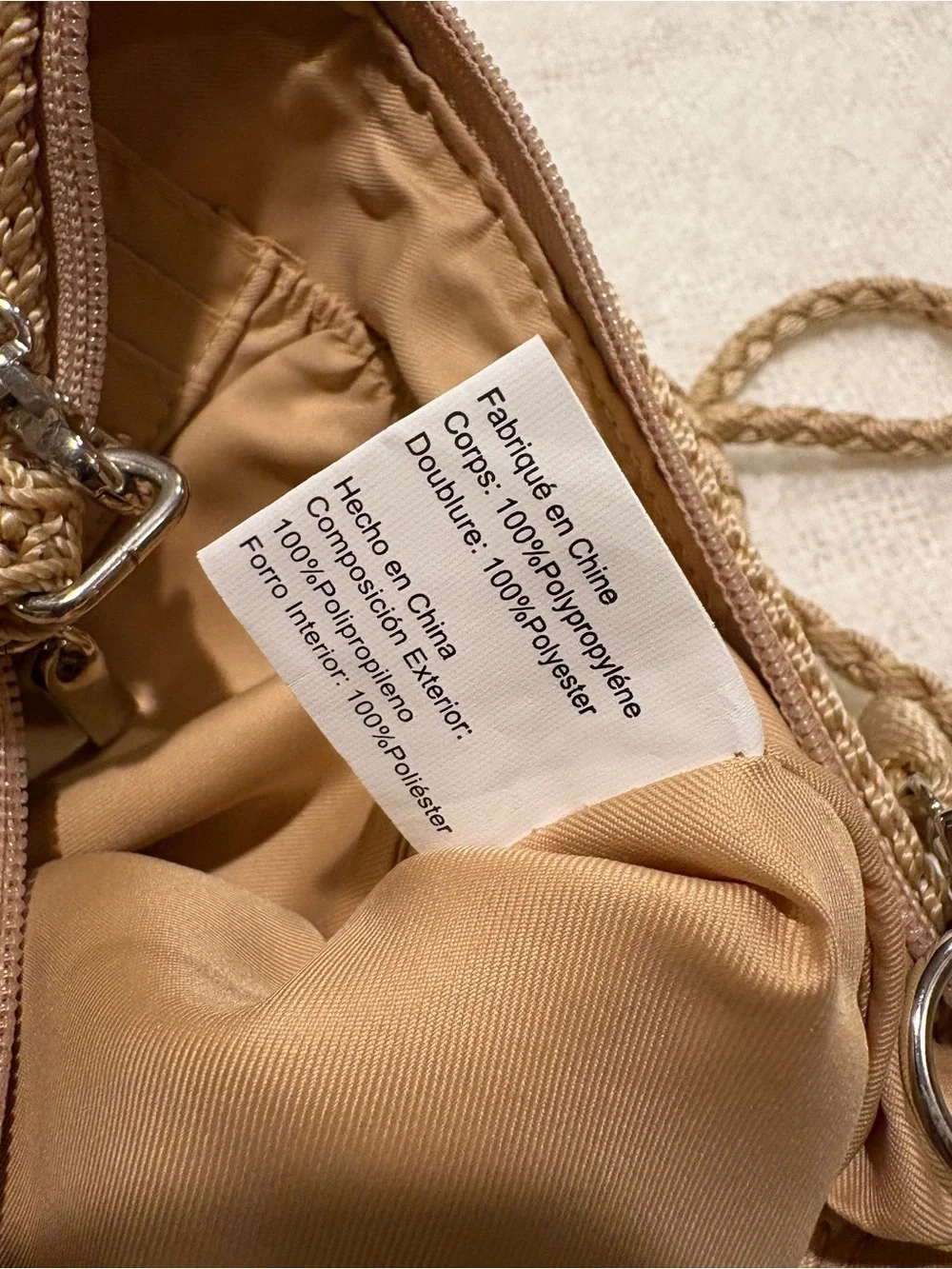 The Sak Tan Crochet Crossbody Bag w Silver Hardware - Picture 9 of 10